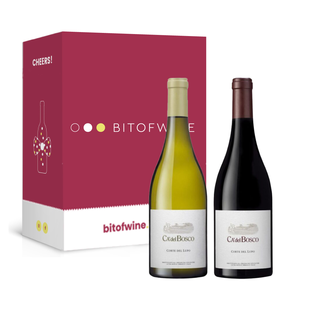 Ca’ del Bosco, Curtefranca Bianco Corte del Lupo 2023 e Rosso 2022, 750 ml – Box 2 Bottiglie