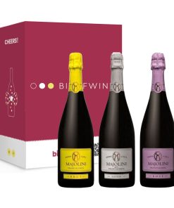 Majolini, Franciacorta, 750 ml, Brut – Satèn – Rosé – Box 3 Bottiglie