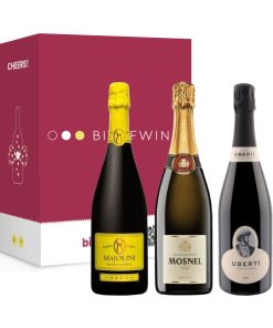 Tris di Franciacorta Brut, 750 ml, Majolini – Il Mosnel – Uberti – Box 3 Bottiglie