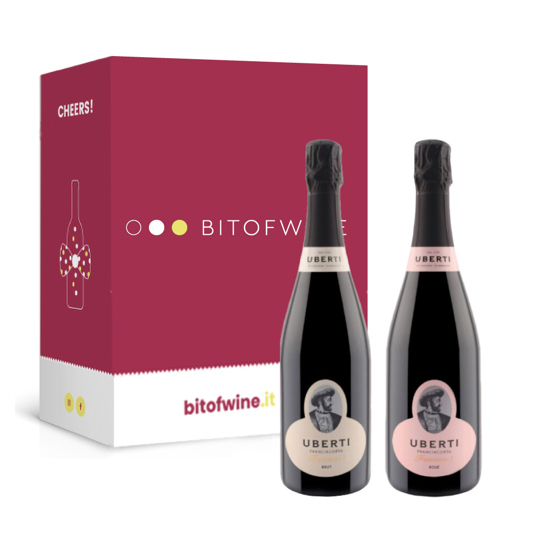 Uberti, Franciacorta, 750 ml, Brut e Rosé – Box 2 Bottiglie