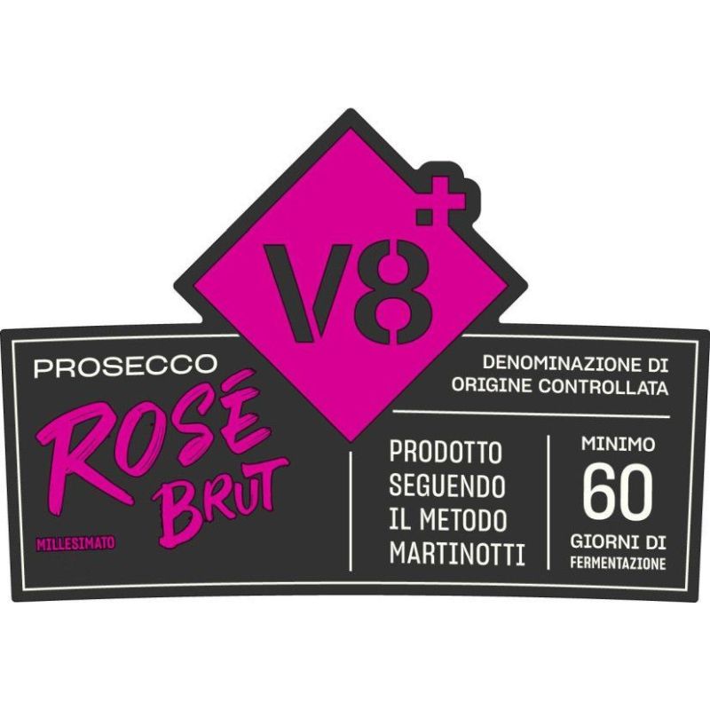 V8+ Vineyards, Prosecco Rosé Millesimato Lele Brut 2023, 750 ml - immagine 2