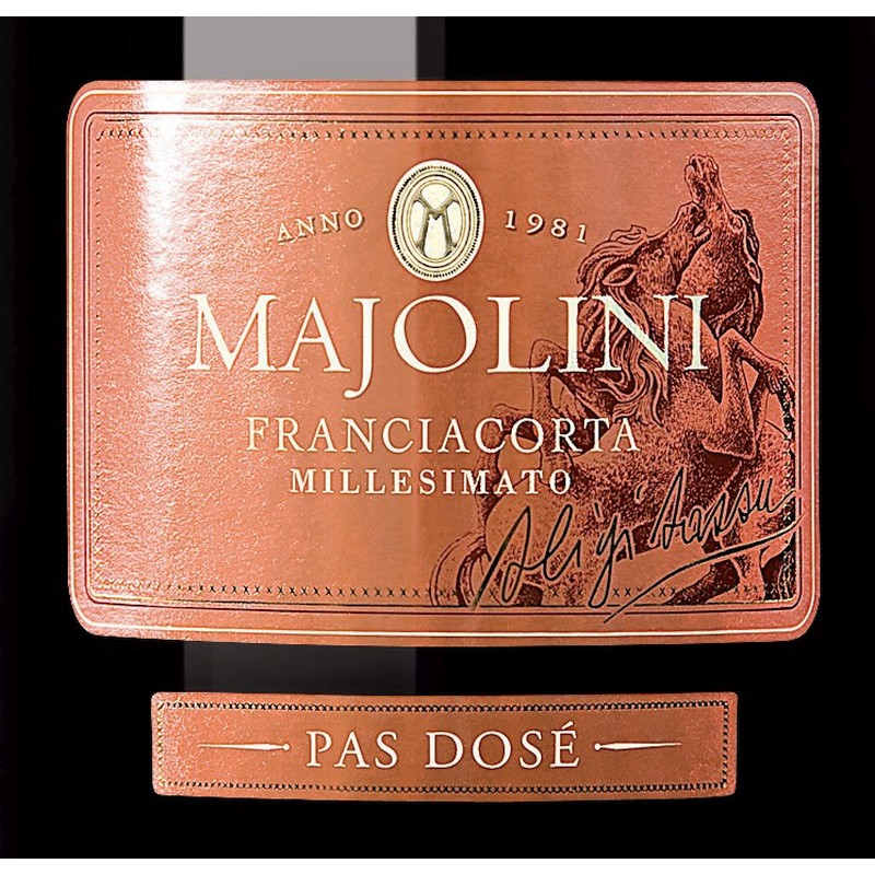 Majolini, Franciacorta Aligi Sassu Pas dosé 2019, 750 ml - immagine 2