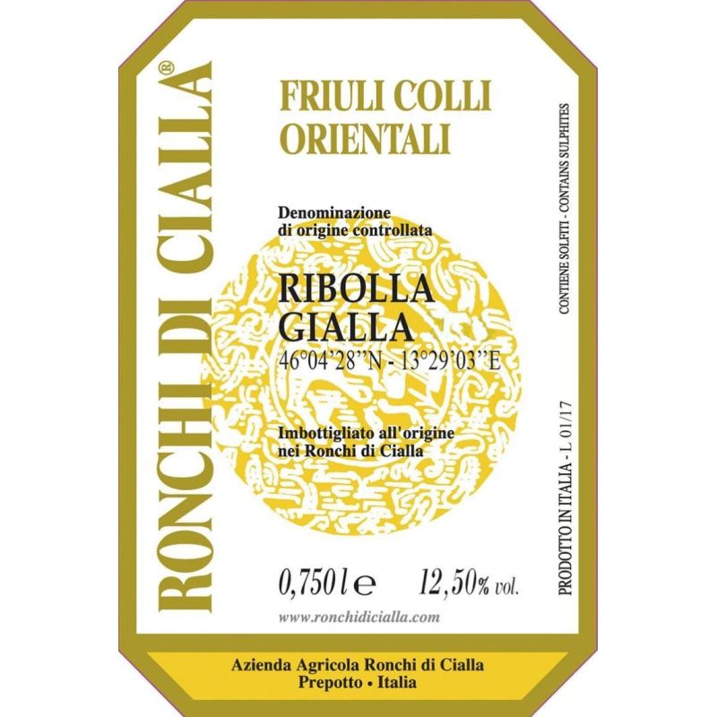 Ronchi di Cialla, Ribolla gialla 2023, 750 ml - immagine 2