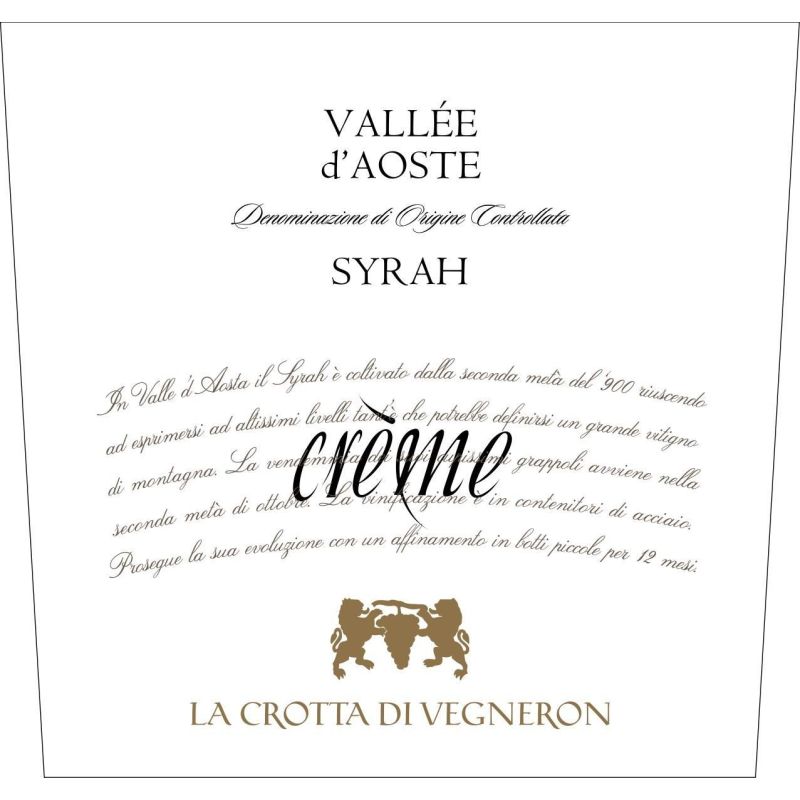 La Crotta di Vegneron, Syrah Crème 2018, 750 ml - immagine 2
