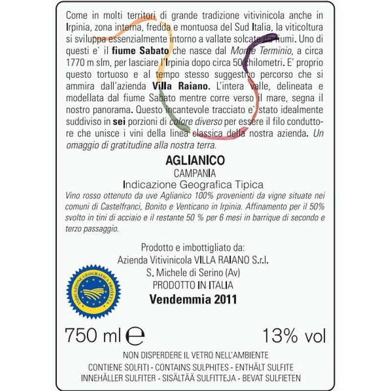 Villa Raiano, Aglianico Campania 2019, 750 ml - immagine 3