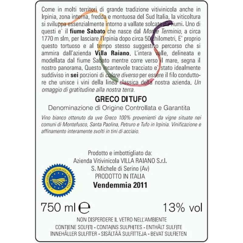 Villa Raiano, Greco di Tufo 2021, 750 ml - immagine 3