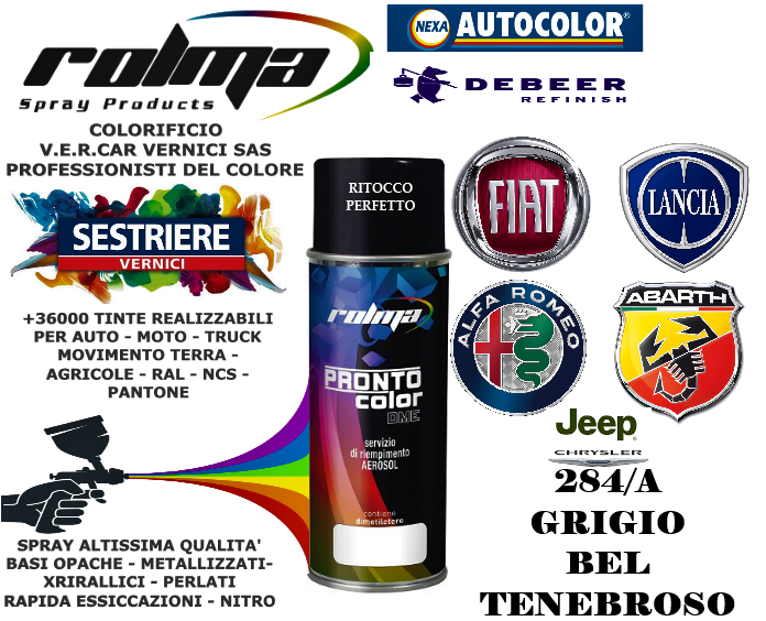 FIAT – 284/A GRIGIO UNDERGROUND/GRIGIO BEL TENEBROSO