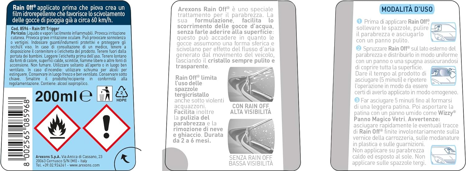 AREXONS – RAIN OFF ML 100 ANTIPIOGGIA - immagine 4