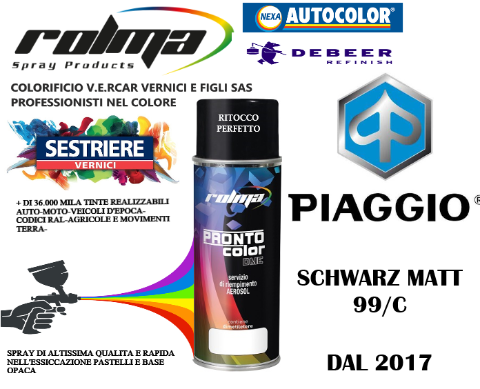 PIAGGIO – 99/C SCHWARZ MATT