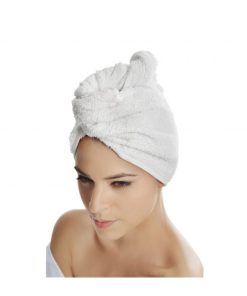 Turbante In Spugna 100% Cotone Bianco